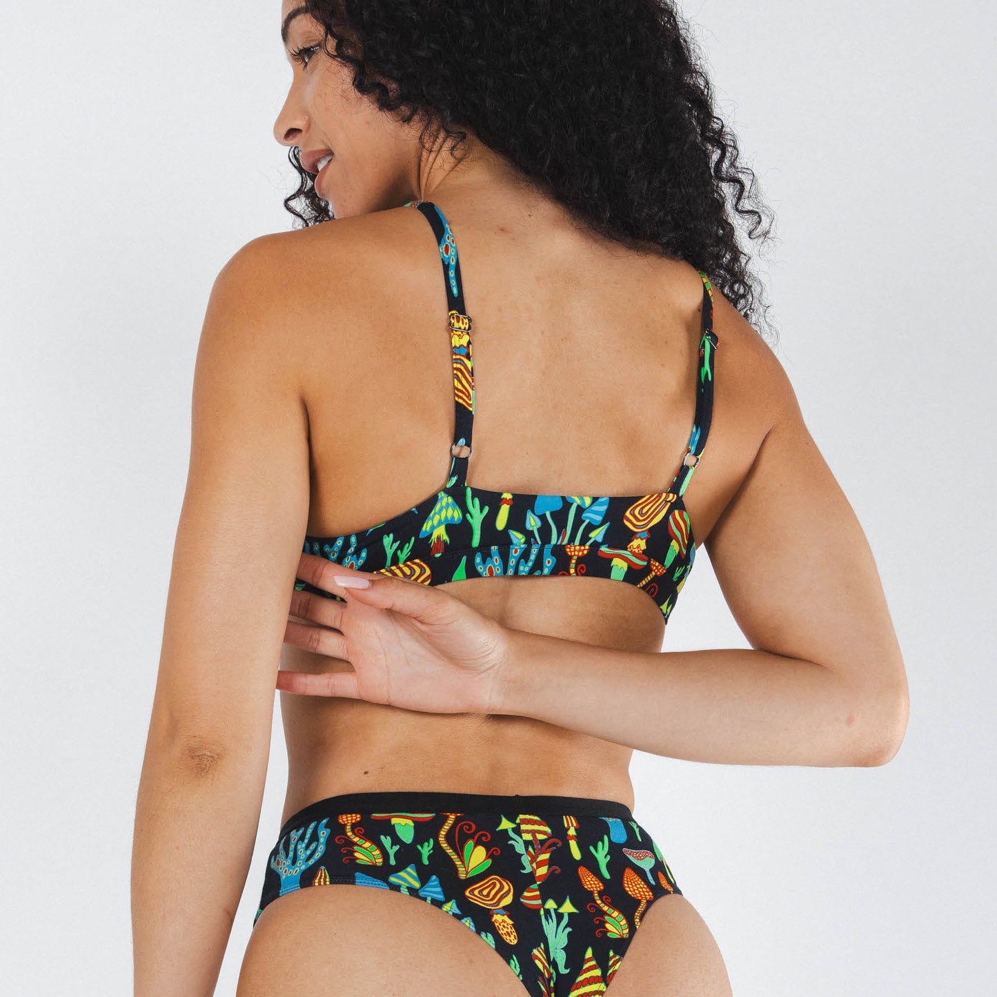 The Super Shroom | Neon Mushrooms Boob Hammock™ Triangle Bralette