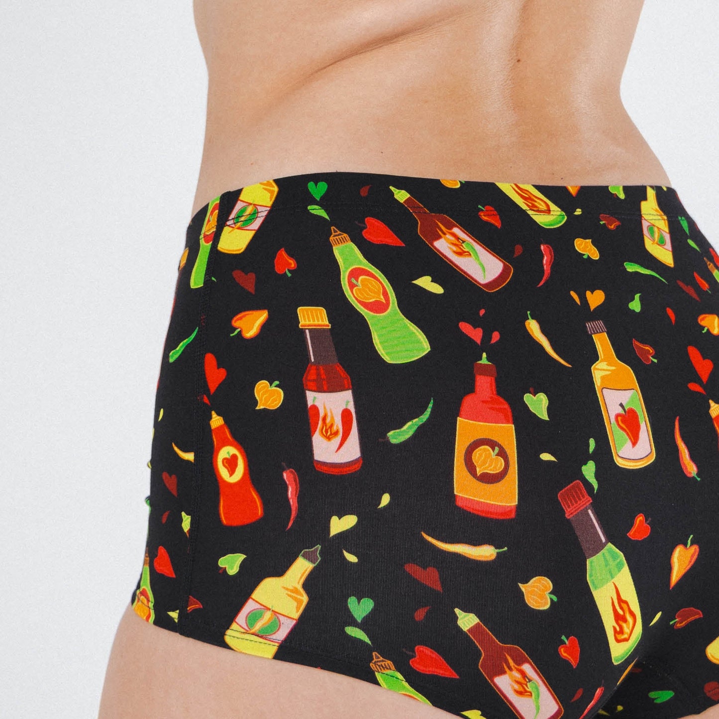 The Gotcha Sriracha | Hot Sauce Modal Boyshort Underwear