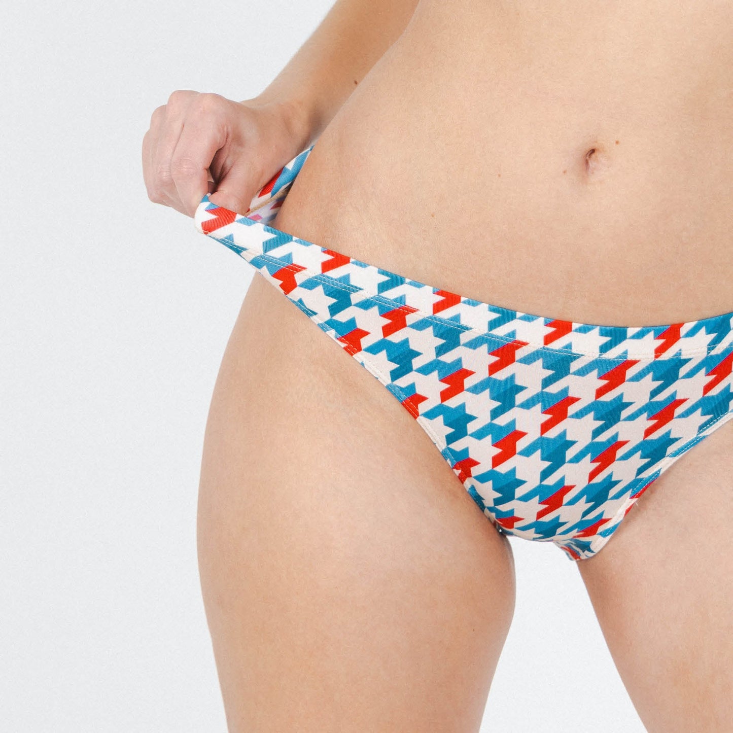 The Swanky | Retro Houndstooth Modal Bikini Underwear