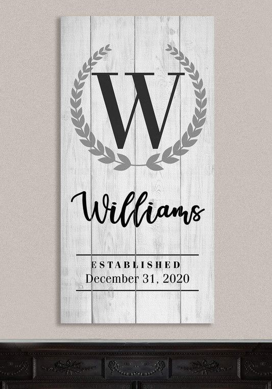 Personalized - Capital Letter Family - Canvas