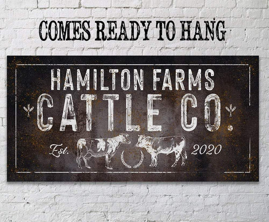 Personalized - Cattle Co - Canvas