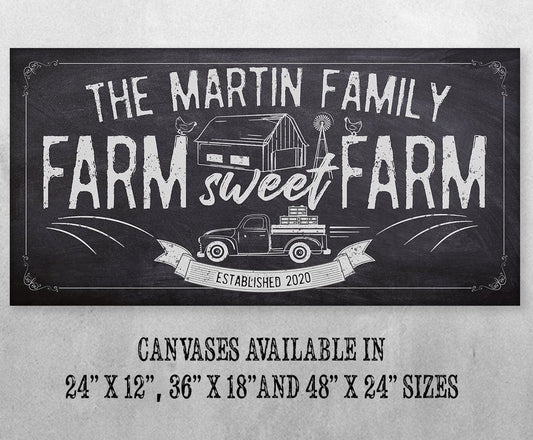 Personalized - Farm Sweet Farm - Canvas