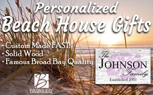 Personalized Home Sign Custom Hibiscus Wooden Decor for Beach House