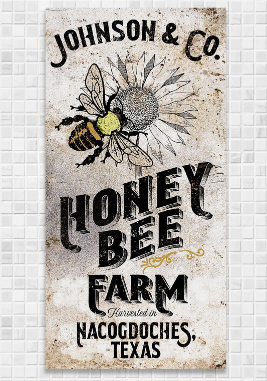 Personalized - Honey Bee Farm - Canvas