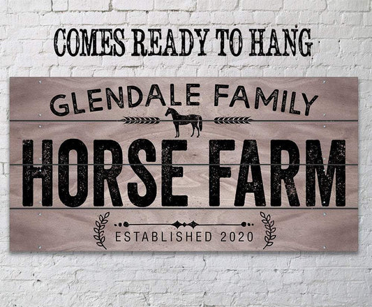 Personalized - Horse Farm - Canvas