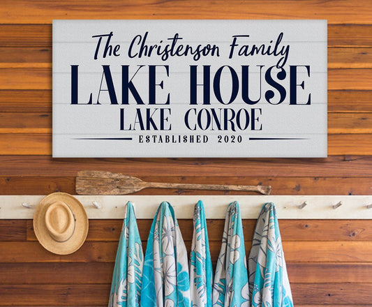 Personalized - Lake House - Canvas