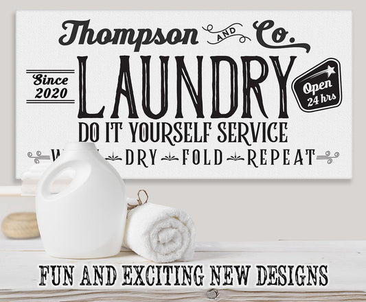 Personalized - Laundry and Co - Canvas