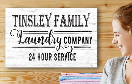 Personalized Laundry Room Sign Custom Farmhouse Style Décor