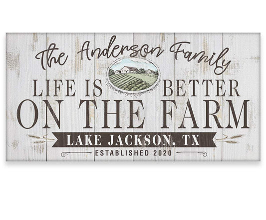 Personalized - Life Is Better On The Farm - Canvas