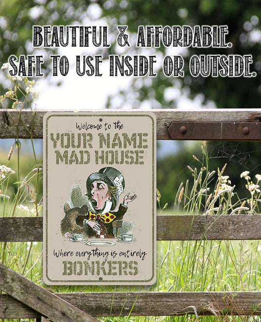 Personalized - Mad Hatter - Metal Sign