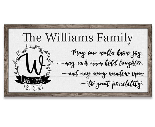 Personalized - May Our Walls Know Joy - Canvas