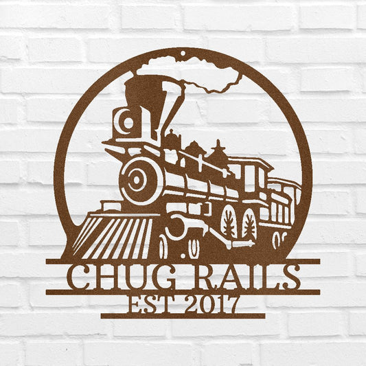 Vintage Train Personalized Gifts - Custom Metal Sign