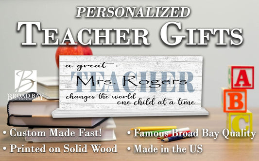 Personalized Teacher Gift Sign Custom Class Appreciation