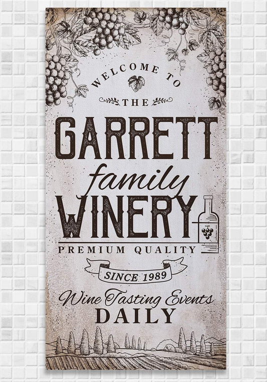 Personalized - Winery Family - Canvas