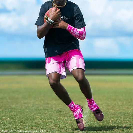 Pink Camo Breast Cancer Awareness Cross Cleat Covers (Spats)