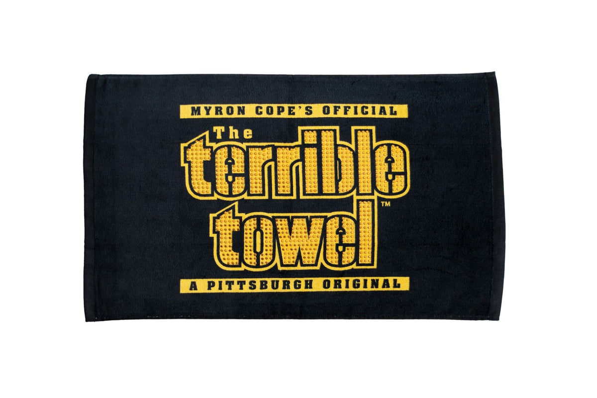 Pittsburgh Steelers Bring Black Towel - Classic Terrible Towel® With Gold Rhinestone Bling