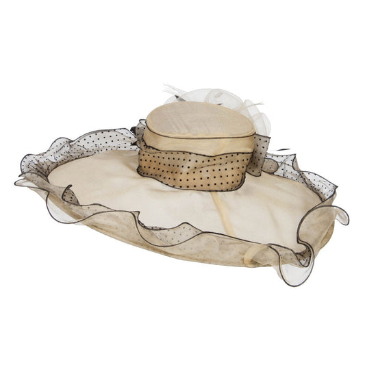 Polka Dot Ruffle Organza Hat