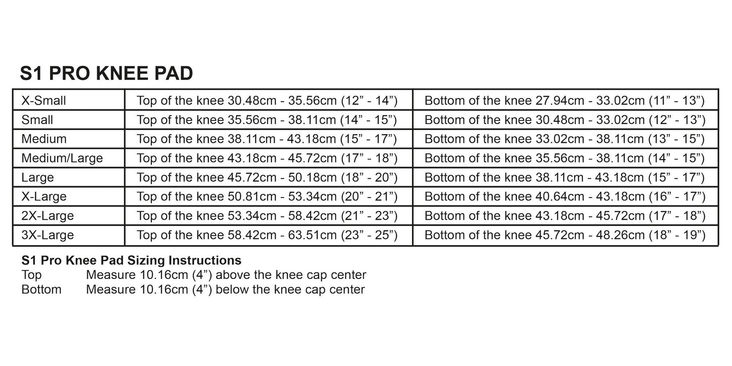 S1 Pro Knee Pads Gen 4.5 - 40mm Thickness