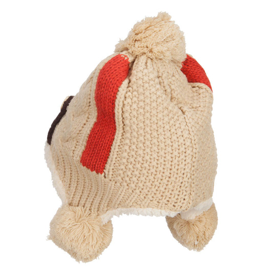 Kid's Button Patch Ski Beanie