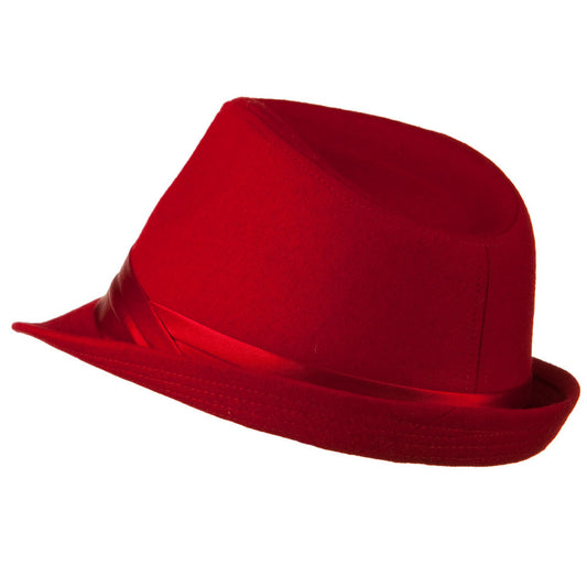 Fedora with Pleated Satin Band