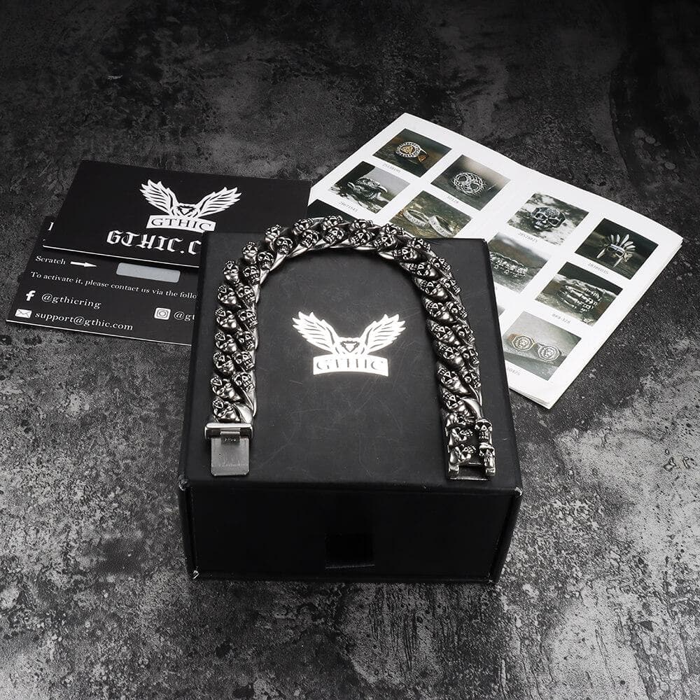 Punk Skull Stainless Steel Bracelet