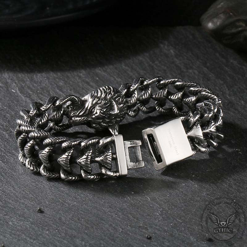Punk Wolf Head Keel Chain Animal Bracelet