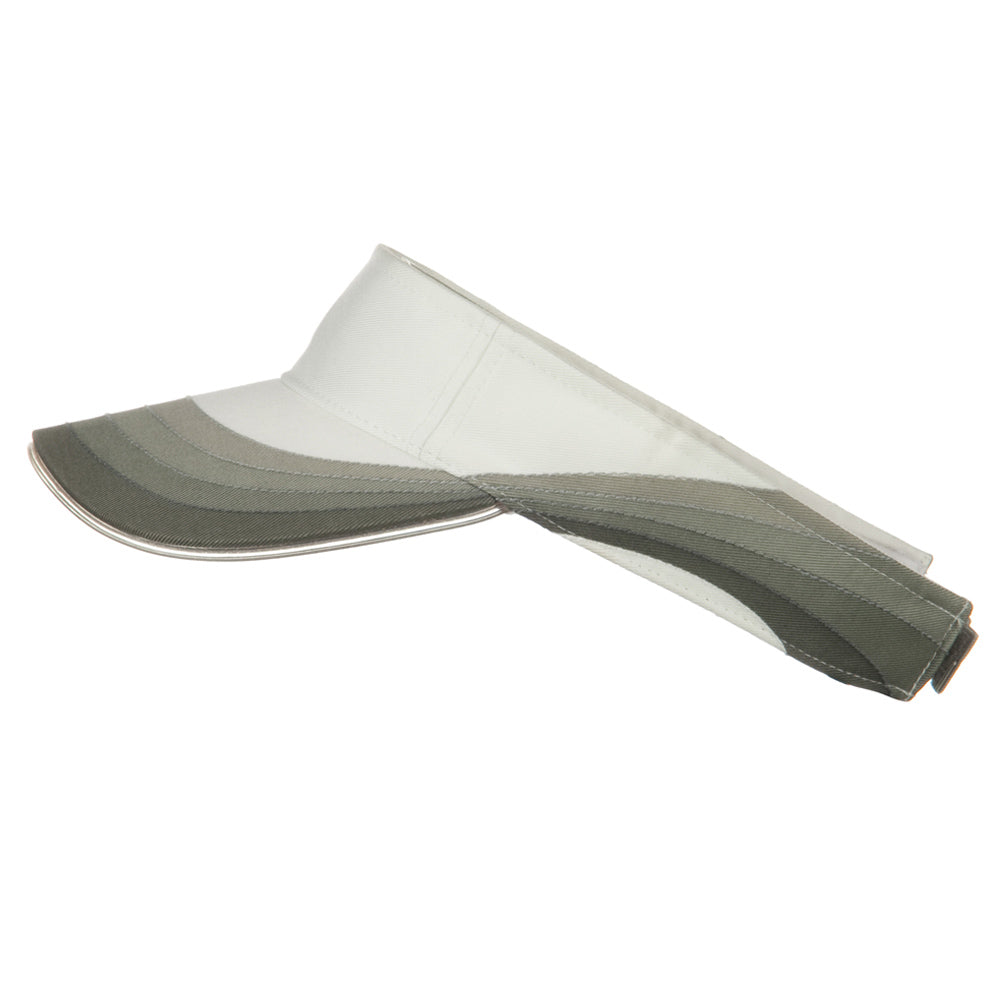 3 Panel Wave Cotton Piping Visor