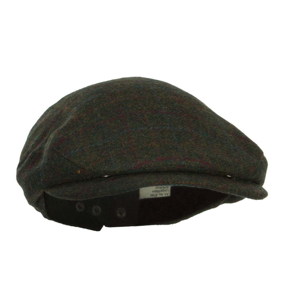 Men's Plaid 2 Snap Front Ivy Cap