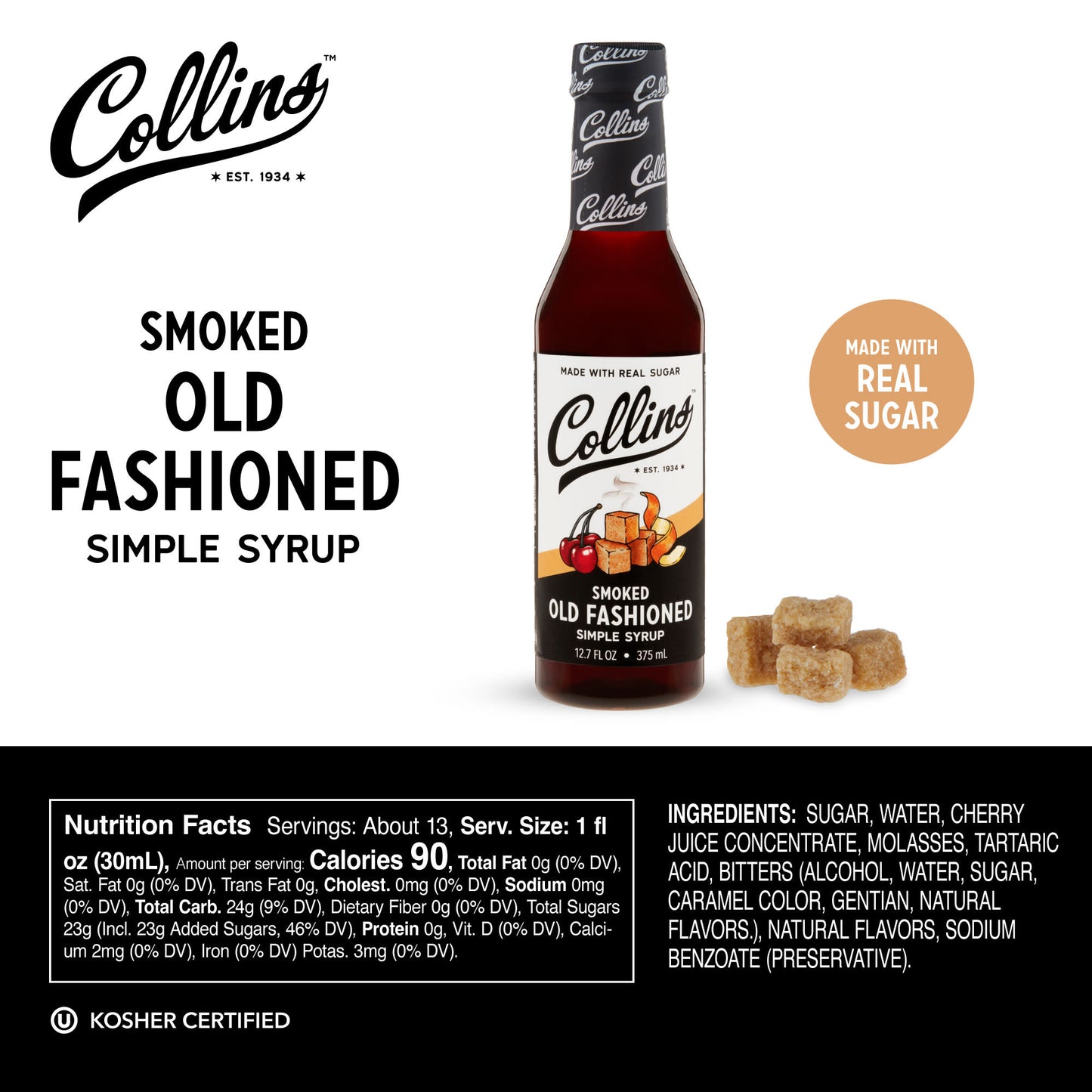 Smoked Old Fashioned Syrup 12.7 oz.