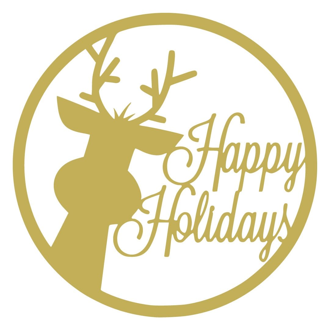 Rain Deer Happy Happy Holidays