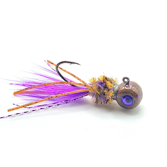 Hand Tied Crappie Jigs - Rooster Hackle Tail