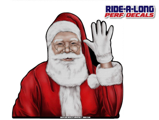 Real Santa Claus *RIDE A LONG* Perforated Decal