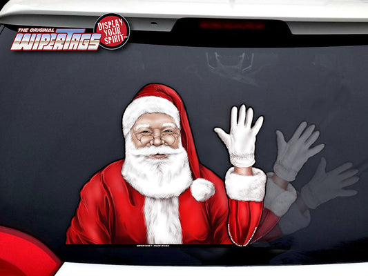 REAL Santa Claus Waving WiperTag with Decal