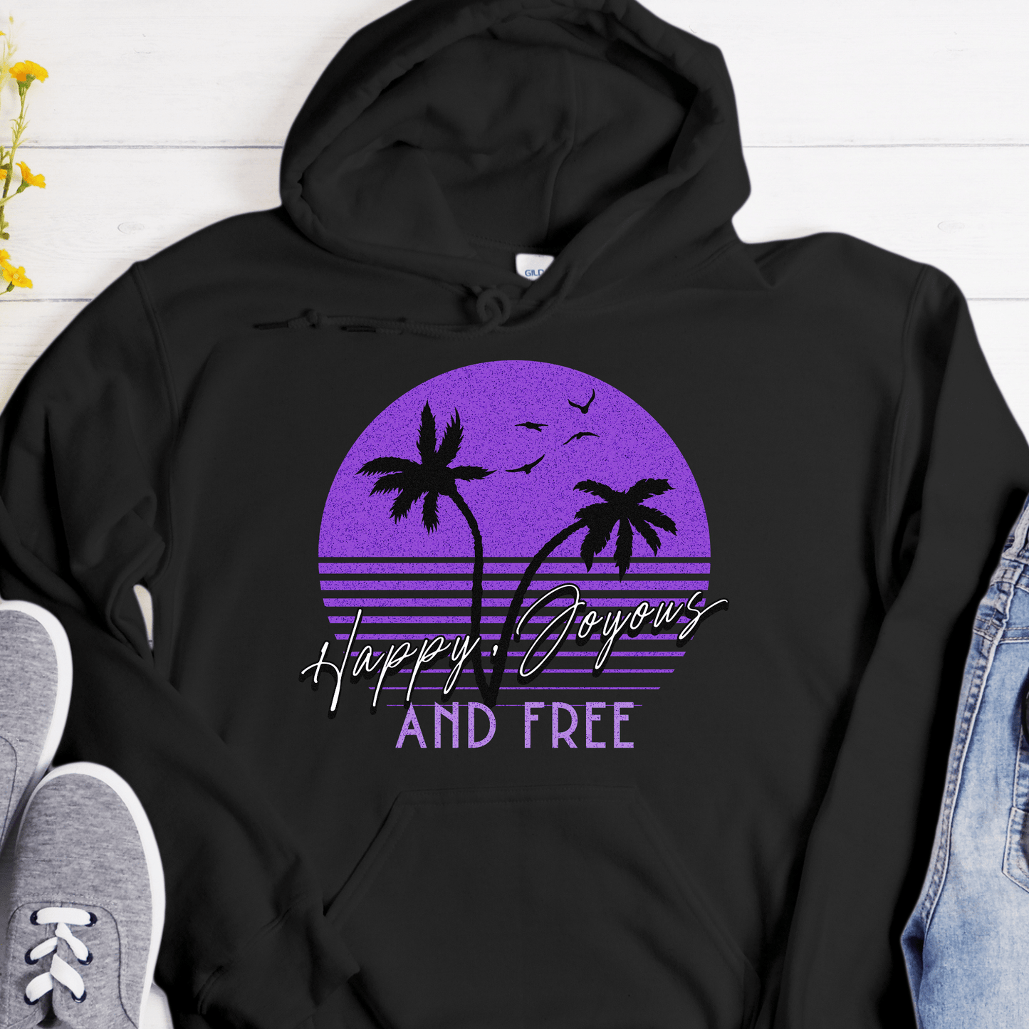 Recovery Hoodie | Inspiring Sobriety | Happy, Joyous & Free Sunset