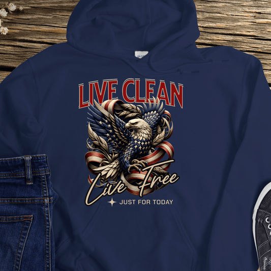 Recovery Hoodie | Inspiring Sobriety | Live Clean, Live Free