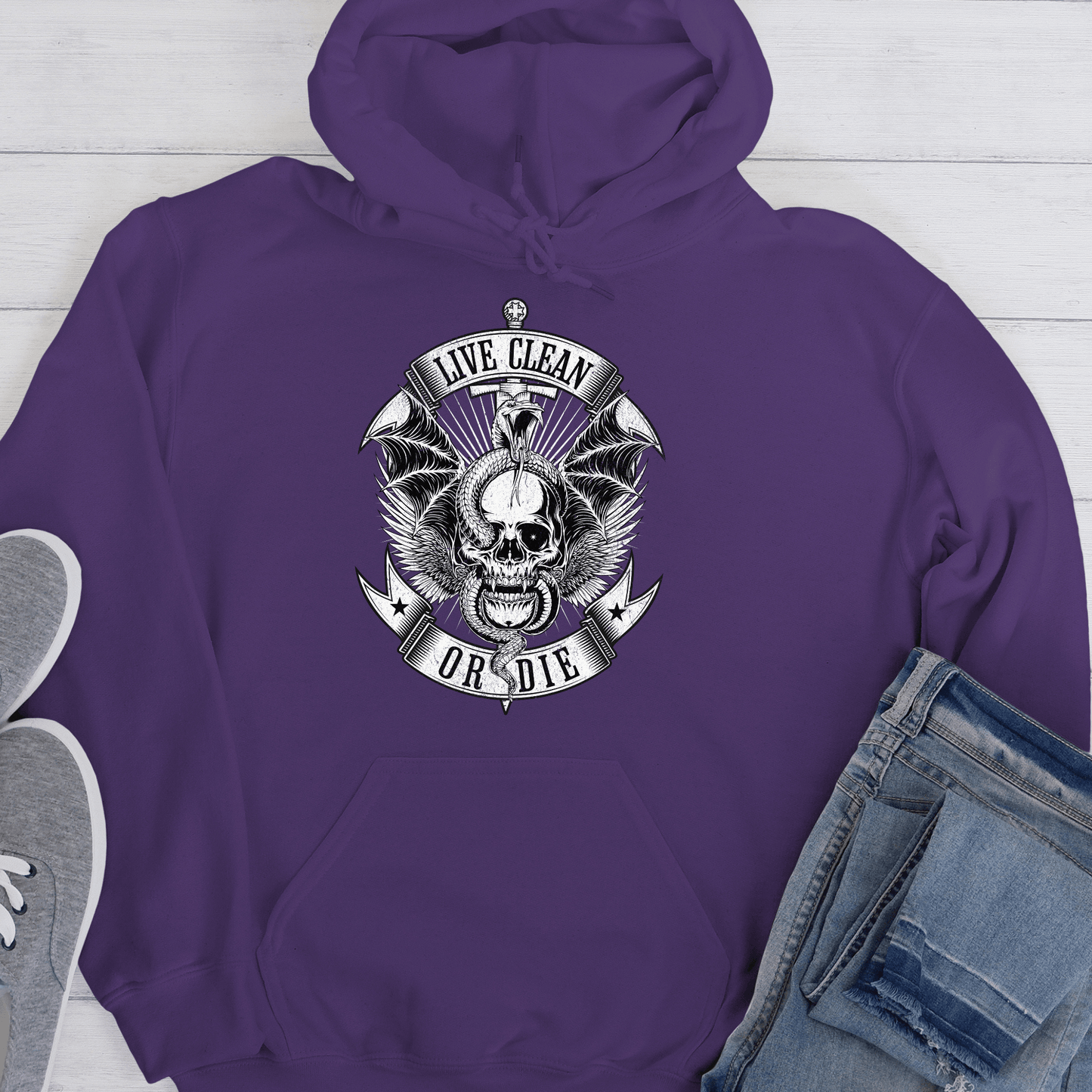 Recovery Hoodie | Inspiring Sobriety | Live Clean or Die