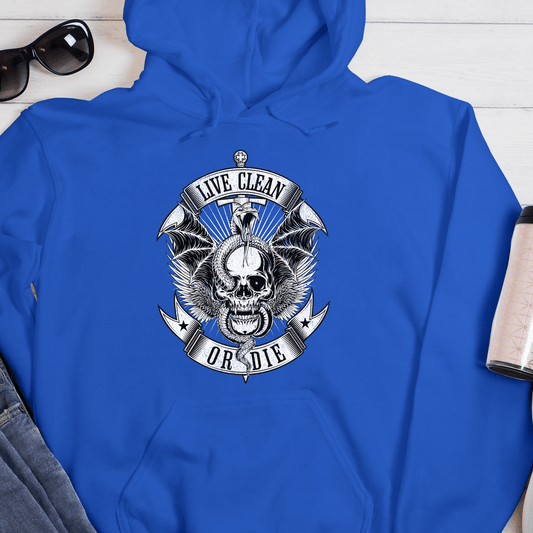 Recovery Hoodie | Inspiring Sobriety | Live Clean or Die