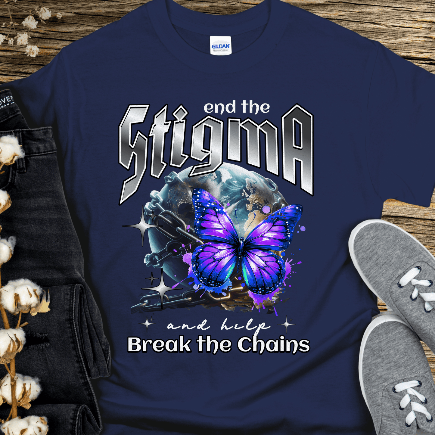 Recovery T-Shirt | Inspiring Sobriety | End The Stigma Butterfly