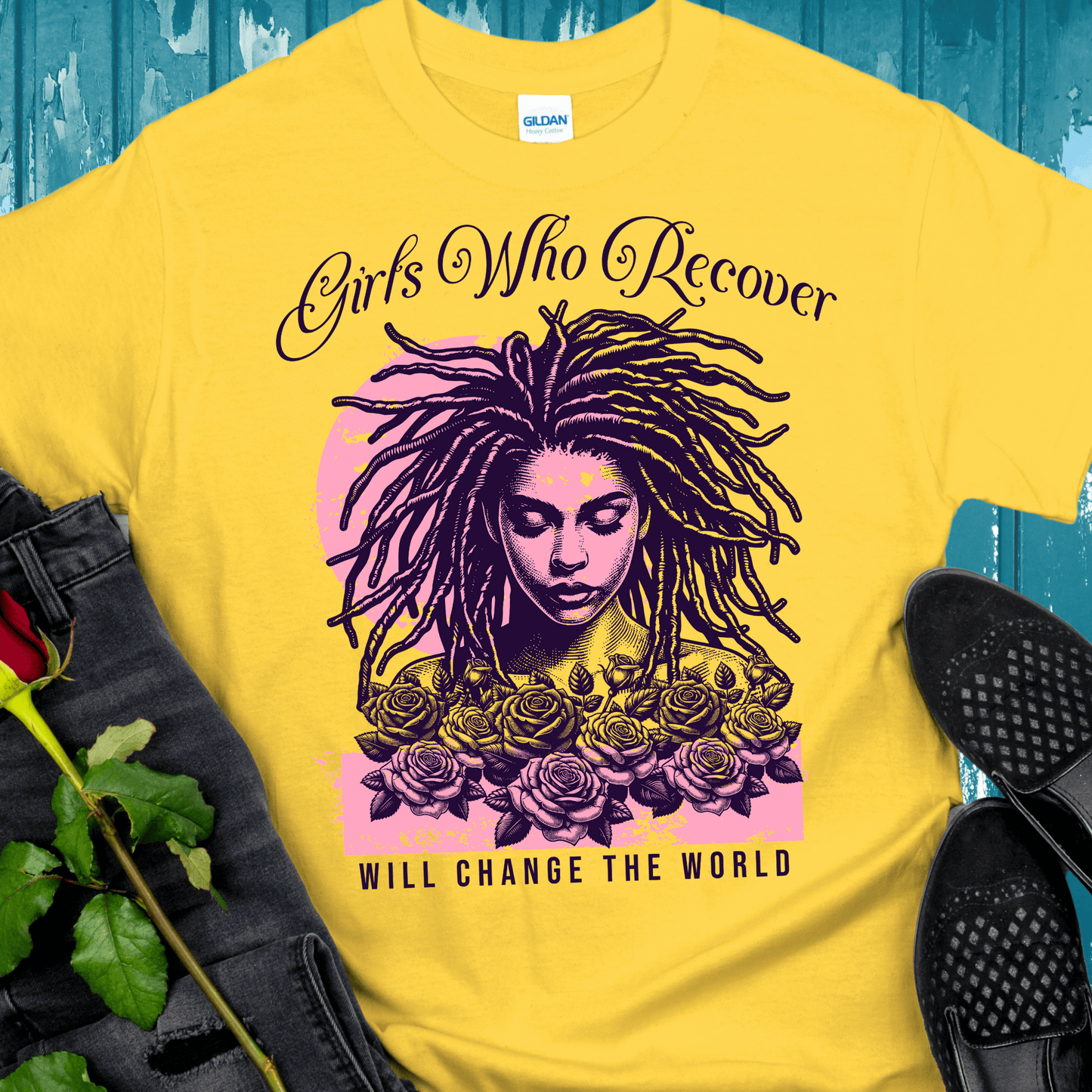 Recovery T-Shirt | Inspiring Sobriety | Girls Who Recover Will Change The World