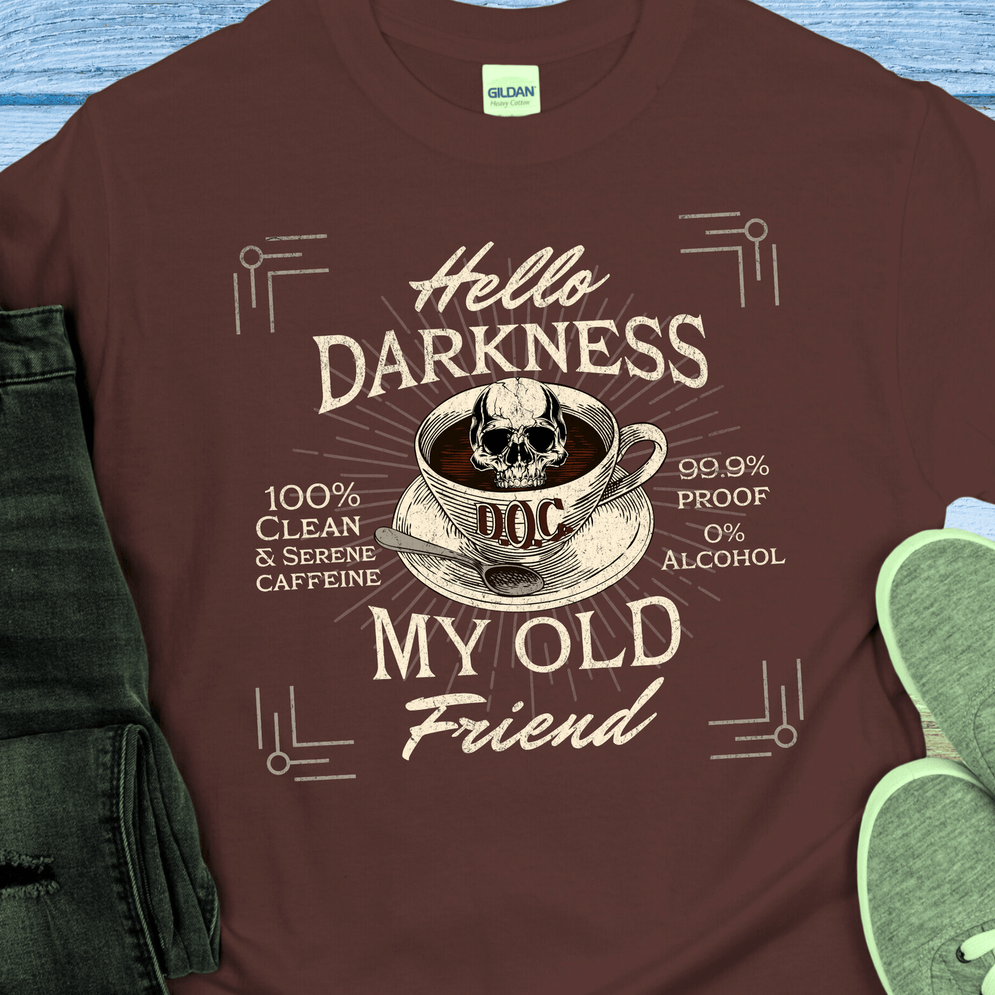 Recovery T-Shirt | Inspiring Sobriety | Hello Darkness My Old Friend