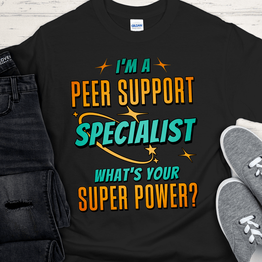 Recovery T-Shirt | Inspiring Sobriety | Peer Support Is My Superpower
