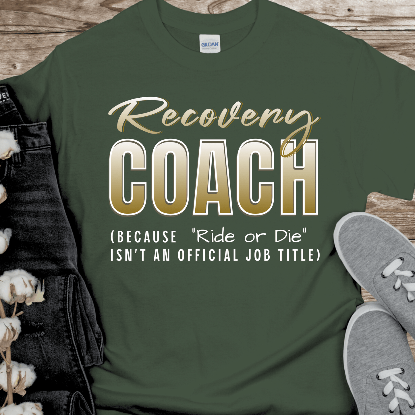 Recovery T-Shirt | Inspiring Sobriety | Recovery Coach (Ride or Die)