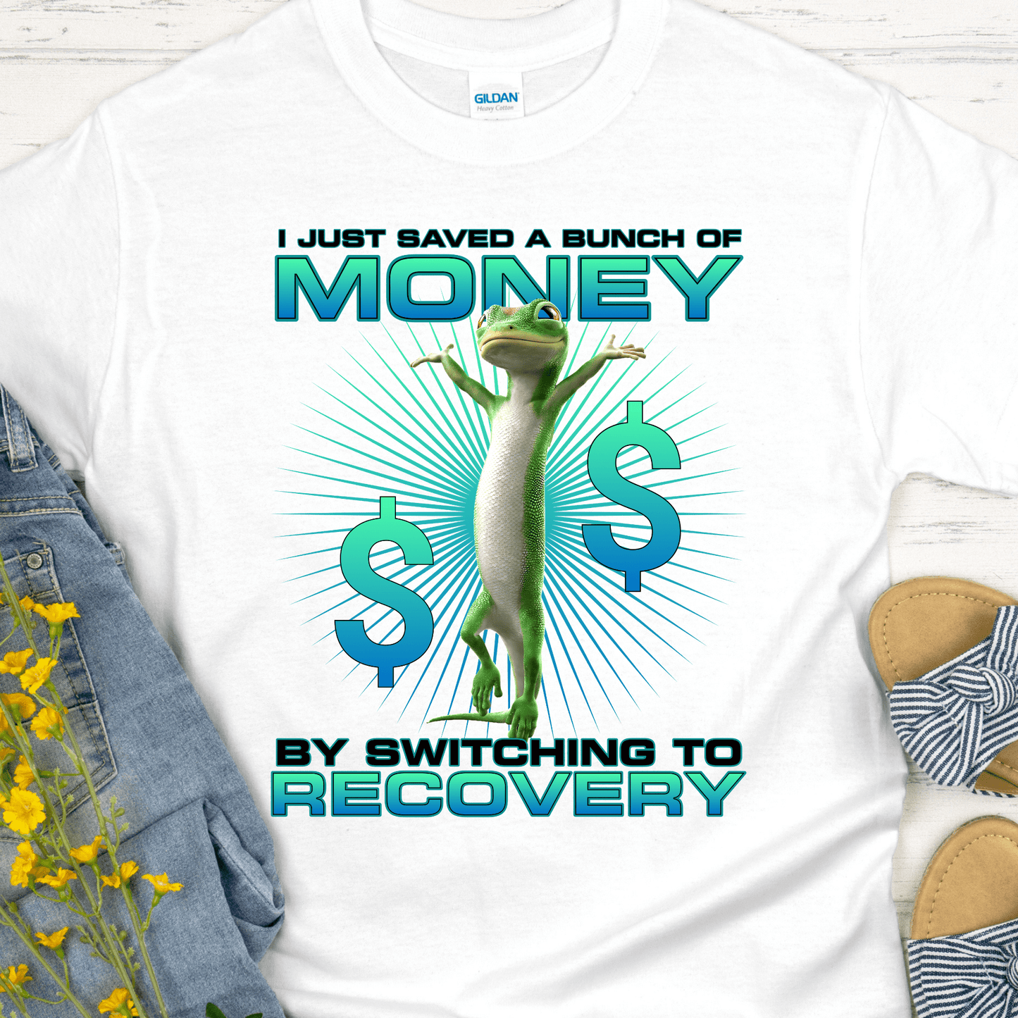 Recovery T-Shirt | Inspiring Sobriety | Recovery Gecko