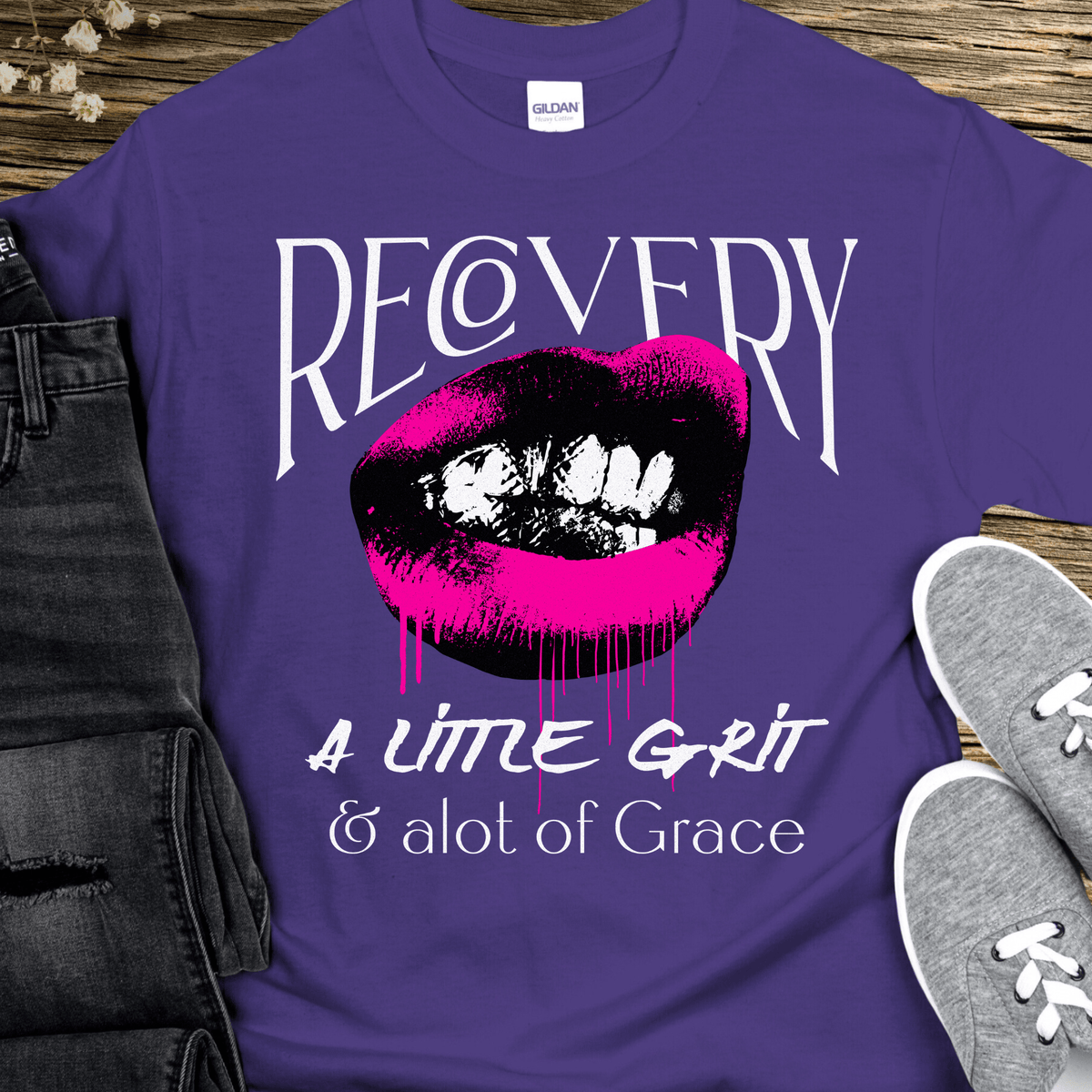 Recovery T-Shirt | Inspiring Sobriety | Recovery - Grit and Grace