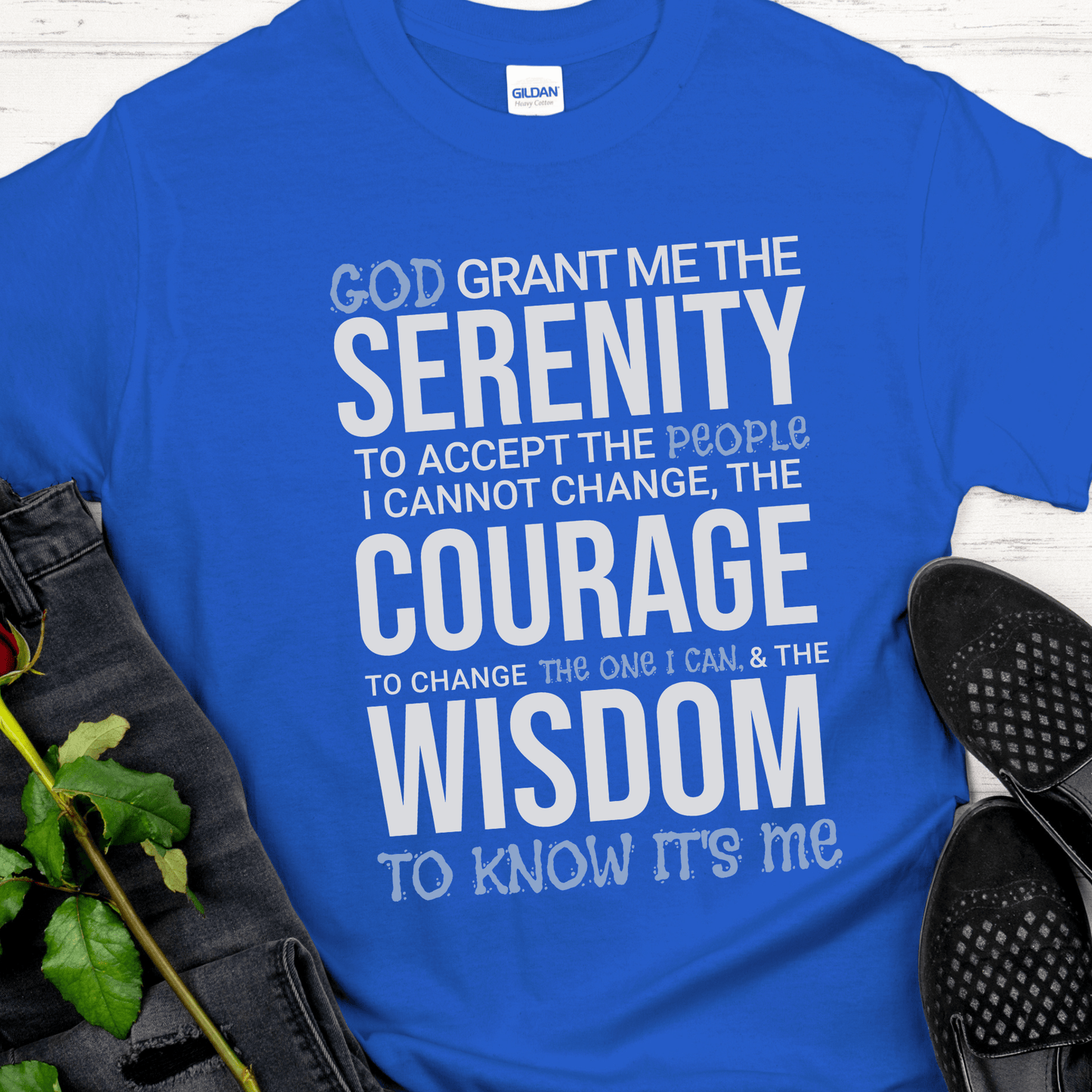 Recovery T-Shirt | Inspiring Sobriety | Serenity Prayer w/ a Twist
