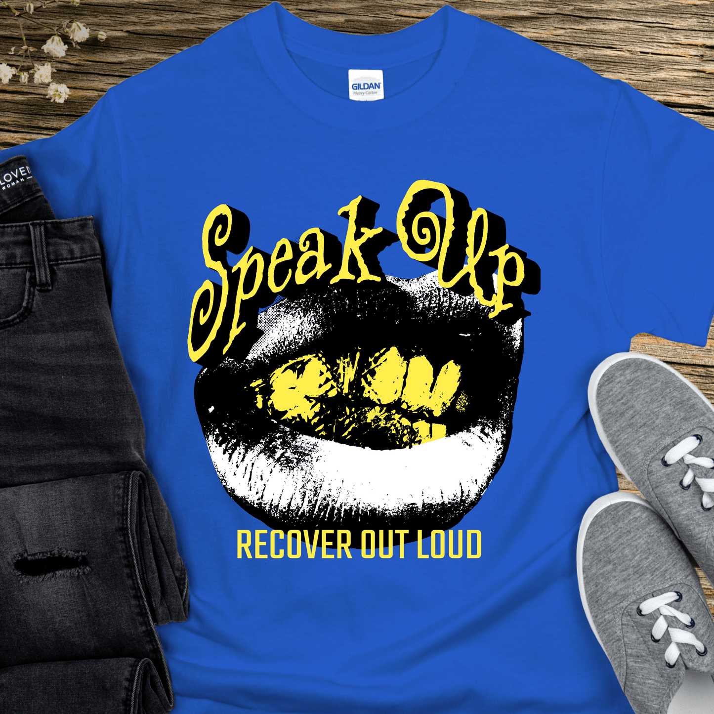 Recovery T-Shirt | Inspiring Sobriety | Speak Up, Recover Out Loud
