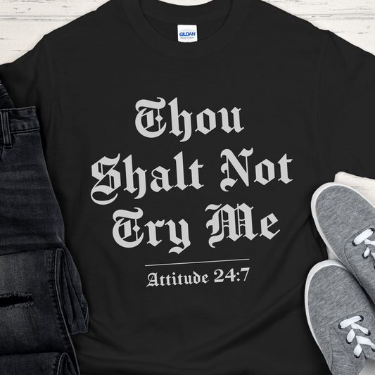 Recovery T-Shirt | Inspiring Sobriety | Thou Shalt Not Try Me