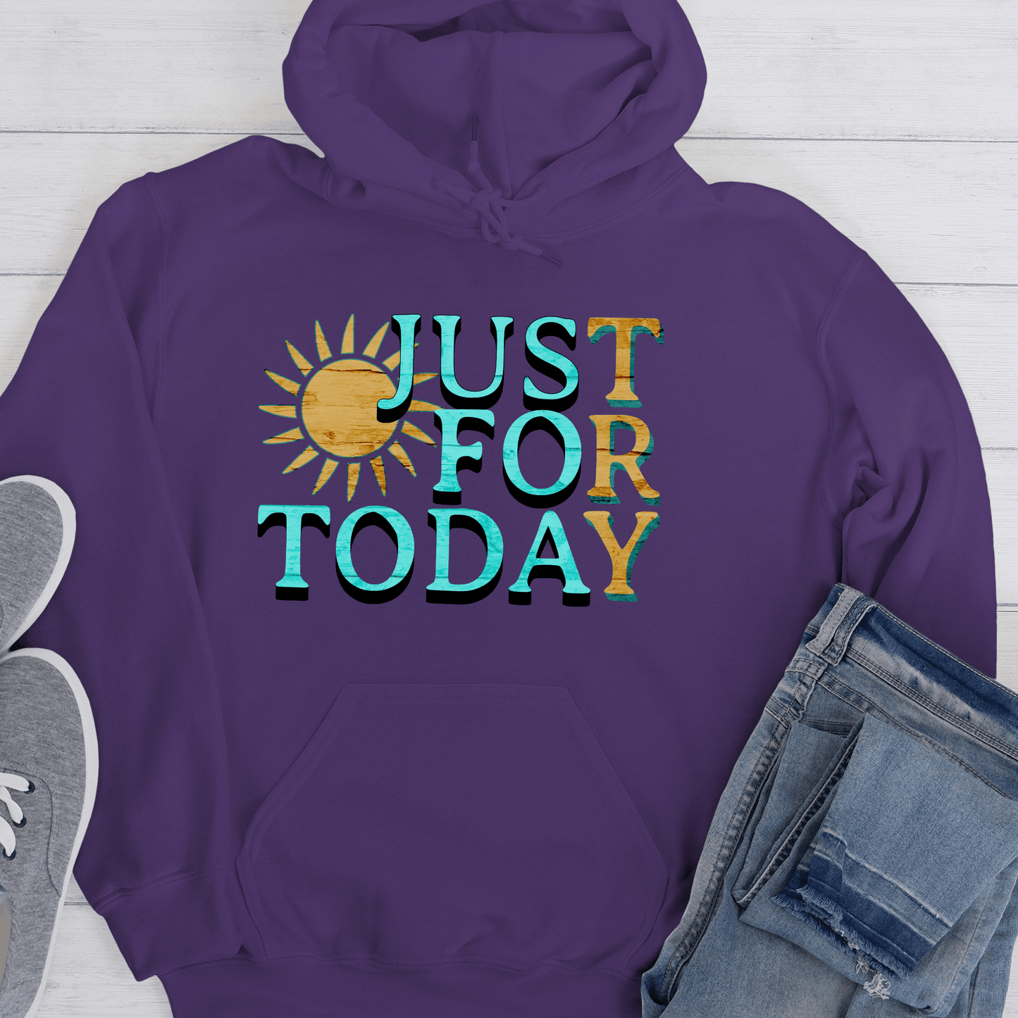 Recovery Unisex Hoodie | Inspiring Sobriety | Just For Today "TRY"