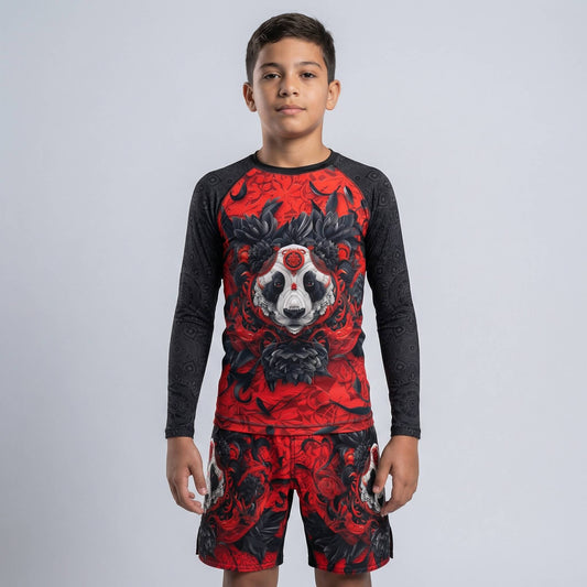 LOTUS PANDA KIDS RASH GUARD