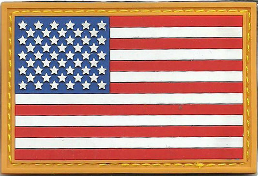 PVC 2"x3" USA FLAG PATCH for Tactical Cap